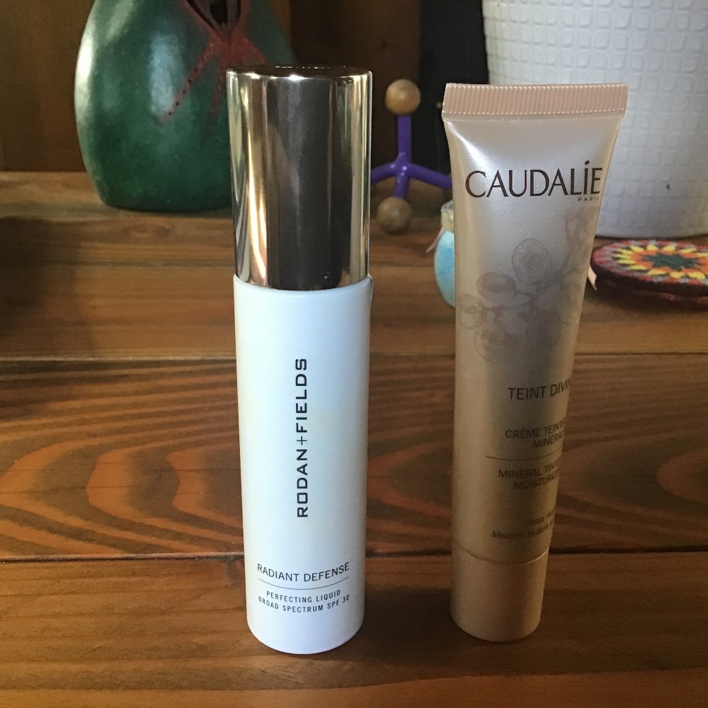 Rodman and Fields and Caudalie tinted SPF